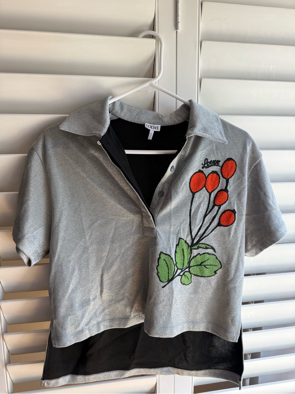 Loewe Glitter grey top/ t shirt sz 36(xs)